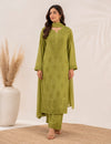 Olive Green Georgette Chikankari Embroidery Kurta With Pant And Dupatta For Women
